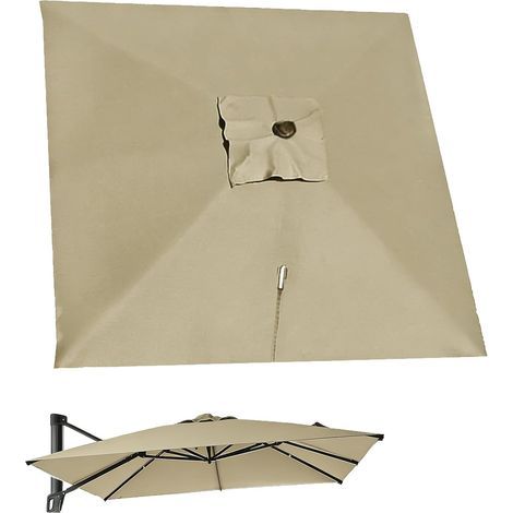 Sonnenschirm-Ersatzdach, versetztes Ersatz-Sonnenschirmdach für Hof, Garten, Strand, UV-Schutz, 8 Rippen-250 cm, Orange (1/5)