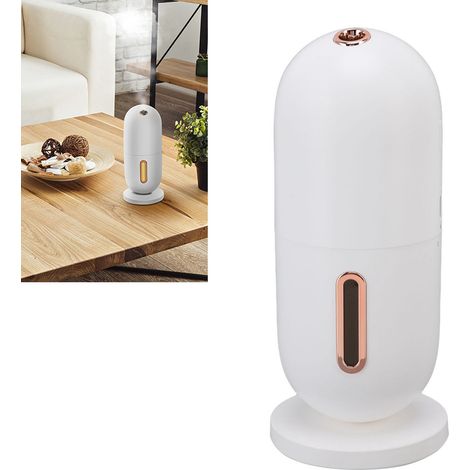 Difusor de aromas con 3 modos, 1200 mAh, ultrasilencioso, portátil, blanco – para el hogar y la oficina (1/5)