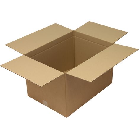 Faltkarton 1-wellig Höhenrillung Maße 350x350x100mm Qualität 1.20 B braun braun (1/2)