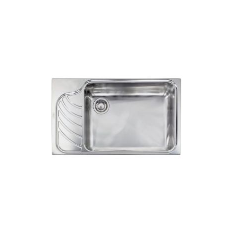 Lavello EUREKA 86x51 1 vasca destra+ gocciolatoio ACCIAIO INOX (1/5)