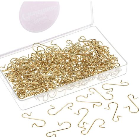 200 Stück Weihnachtskugelhaken, S-förmige Metallaufhänger, kleine Weihnachtskugelhaken zum Aufhängen von Weihnachtsbaumschmuck (1/5)