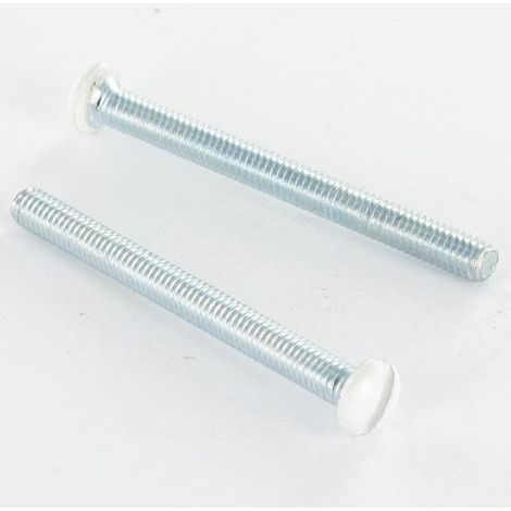Vis métaux Tête fraisée bombée TFB Fendue M4X55 Diamètre de tête: 7.5 Bossage extérieur Acier zingué RAL9016-1 pièce (1/2)