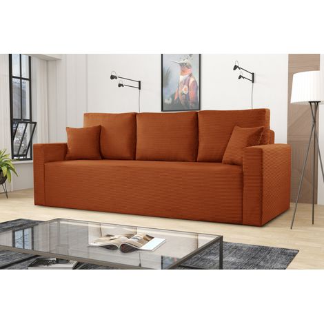 Modernes Sofa ZOOM mit Schlaffunktion Ziegel (1/2)