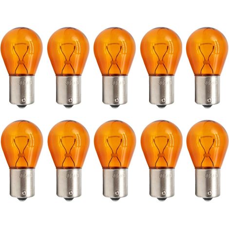 PY21W 12V Orange Yellow BAU15s Car Lamp S25 21W Flashing Bulb (1/4)