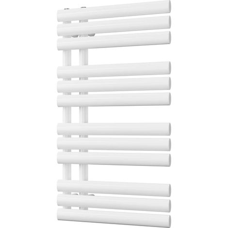 Percival - White Towel Radiator - H884mm x W500mm (1/3)