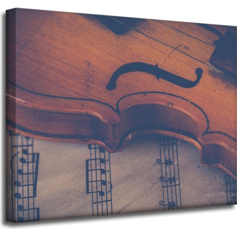 Leinwanddruck Musik Violine Fiddle 50x40 cm