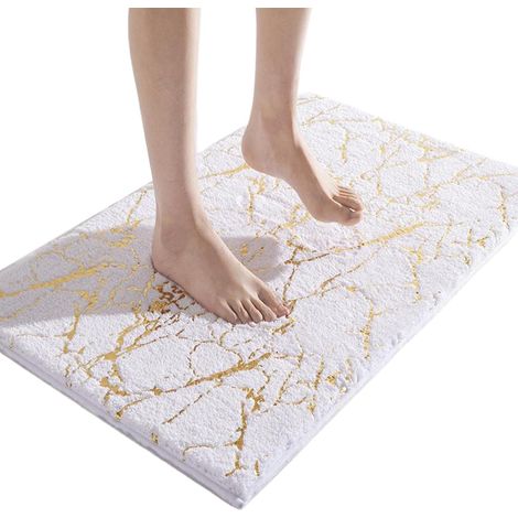 Rutschfeste, waschbare Badematte, weiche, saugfähige Mikrofaser, Badematte für Badezimmer, 40 x 60 cm (1/5)