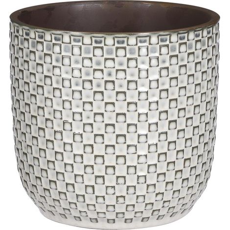 Mica Decorations Cache-pot d'intérieur Blanc H17.5xl19xL19cm (1/5)