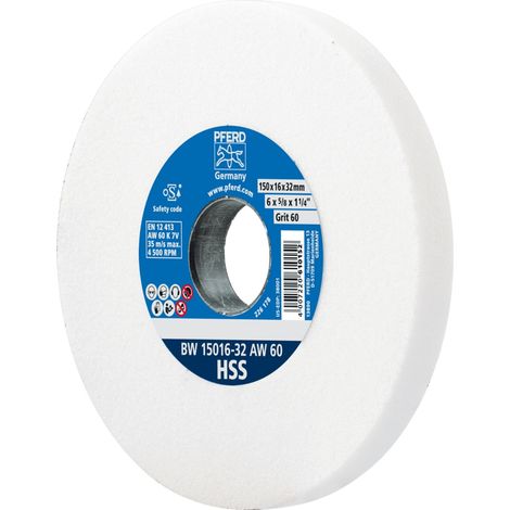 PFERD TOOLS Schleifbockscheibe Ø 150x16 mm Bohrung-Ø 32 mm A60 zum Schärfen von HSS-Bohrern (1/5)