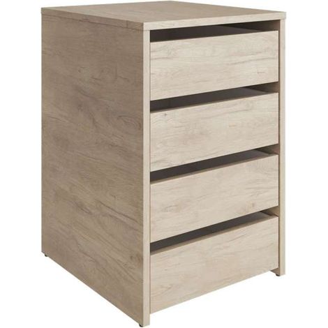 Cajonera 4 cajones Teruel acabado en roble alma. 61.8cm(alto) 40cm(ancho) 45cm(fondo)