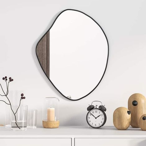 vidaXL Espejo de pared negro 50x40 cm (1/5)
