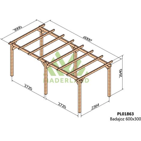 Cochera de Madera Badajoz (Maderland) - 600 x 300 cm