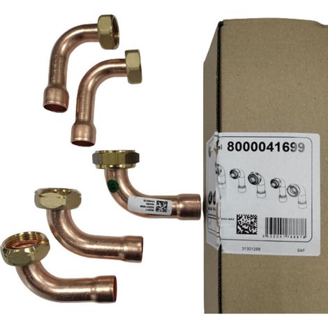 Saunier Duval – Douilles à souder pour plaque de raccordement – Métal résistant à la chaleur – Installation à souder – Connexion solide pour chaudières gaz