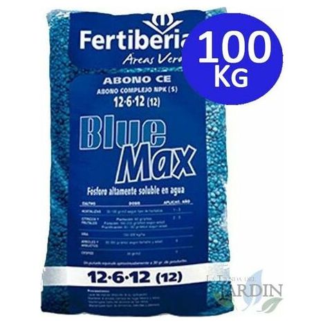 Fertilizzante complesso Blue Max 12-8-12 da 100 kg  Azione rapida  Alta solubilità di fosforo, azoto e potassio (1/4)