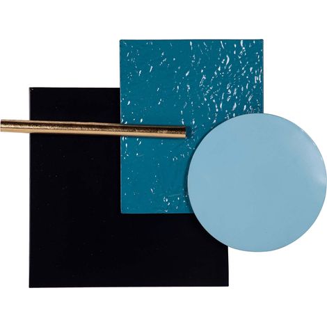 Metall Wandornament Blau Schwarz 74X6X58 Cm (1/5)