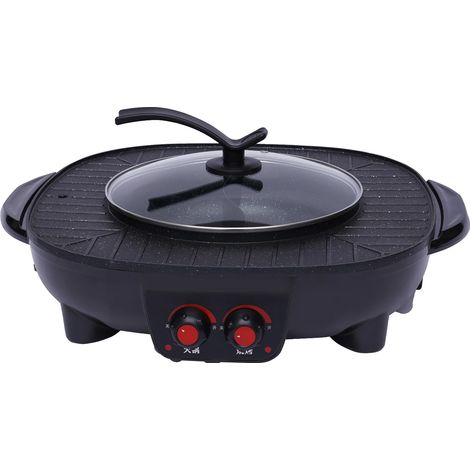 Fondue Chinoise, Gril 2-en-1, Surface de Cuisson Antiadhésive (1/5)