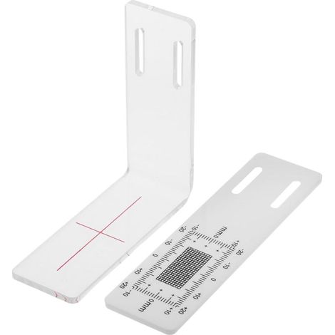 1 Ensemble Jauge de Précision Transparente pour Fissures Angle Outil de Mesure pour Inspection des Murs pour Rénovations et Projets de Construction
