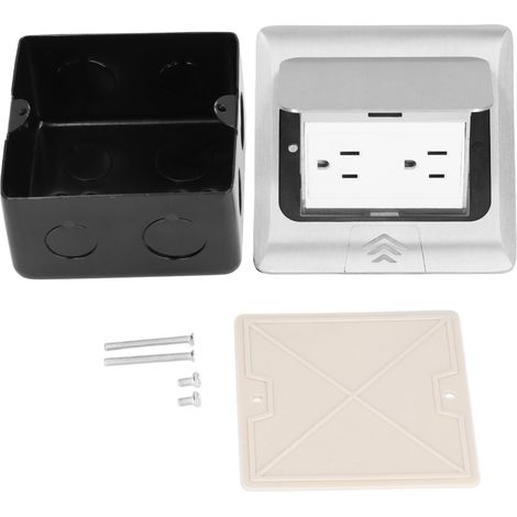 Prise encastrable en alliage d'aluminium et PC pour bureau, modèle résidentiel, prise américaine 250V (1/5)