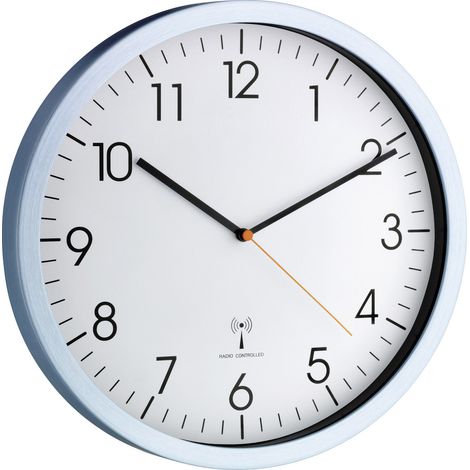 TFA Dostmann 60.3517.55 Funk Wanduhr 30.5 cm x 45 mm Aluminium (matt)