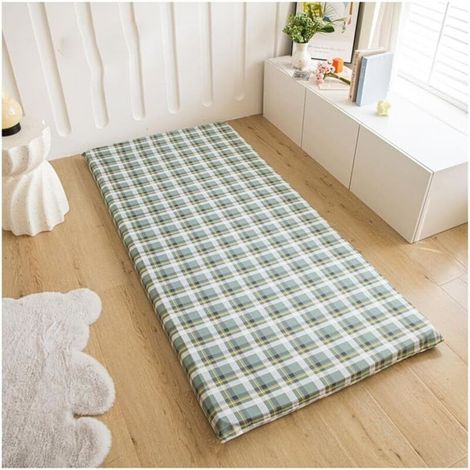 Housse imprimée pour matelas futon 90x190 cm, revêtement amovible en coton lavable (B) (1/5)