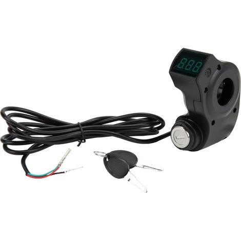 Serrure d'allumage pour scooter électrique 3 broches, interrupteur de démarrage à un bouton avec 2 clés compatible pour scooter M4 (1/5)