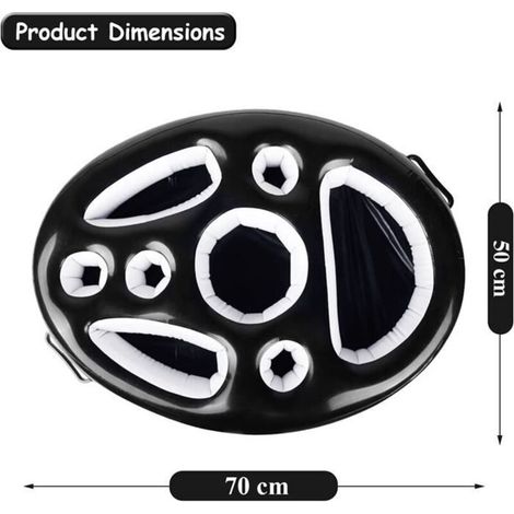 Porte-gobelet gonflable - PVC - Noir - Rond - Sans spécification (1/3)