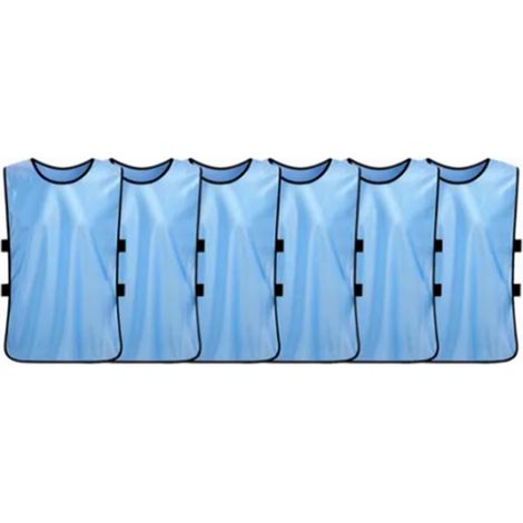 Conjunto de 6 chalecos de entrenamiento, colores brillantes, absorbentes de agua, corte transpirable, para fútbol de equipo adulto. (1/5)