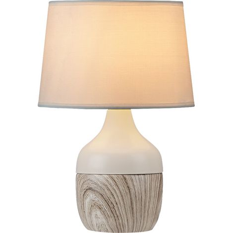 Lampe de chevet beige abat-jour E14 Rabalux Yvette (1/4)