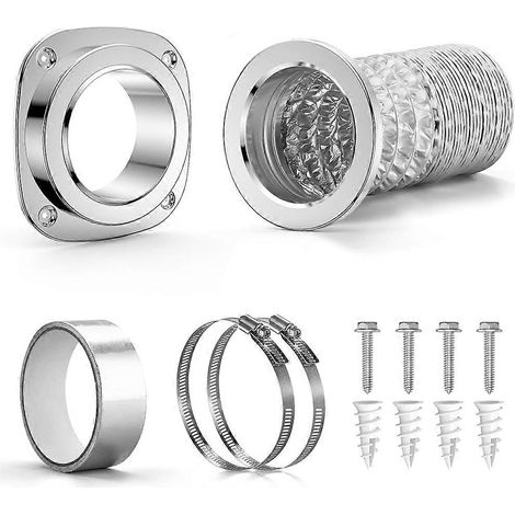 1 ensembles magnétique conduit de sèche-linge raccord kit avec Airtight Seal, 3.3ft 4" tuyau, et Dual Clamps pour efficace Installation (1/5)