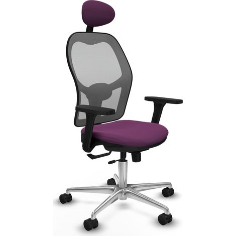 Chaise de bureau piqueras y crespo Jorquera noir mousse épaisse (1/2)