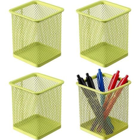 Portalápices (paquete de 4), Organizador de escritorio multifuncional, Bandeja para bolígrafos, Práctico, espacioso y versátil, 7 x 9,5 cm (1/5)