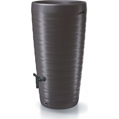 Spetebo – Récupérateur d'eau de pluie 240L avec robinet et jardinière – Résistant aux intempéries – Couleur anthracite – Dimensions 115x57cm