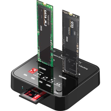 CoreParts USB3.2 Tipo-C (10 Gbps) M.2, MS-cloner-M2-SD