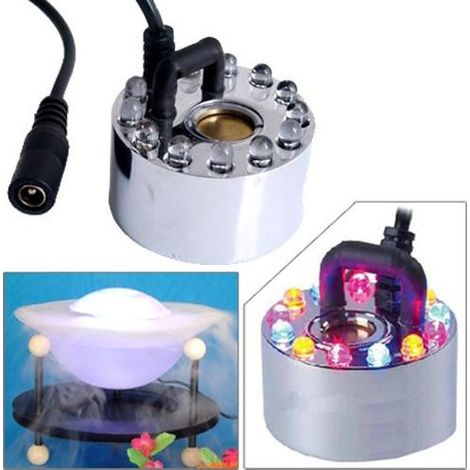 Trade Shop - Generador De Niebla Mm-32 Lámpara Led Multicolor Para Acuario Rgb 12 Led - (1/4)