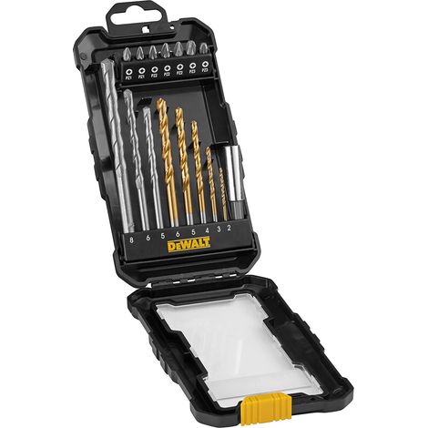 Dewalt – Perceuse-visseuse 16 pièces DT71567 – Forets pour béton et métal – Adaptateur magnétique – Malette de rangement incluse - DT71567-QZ (1/2)