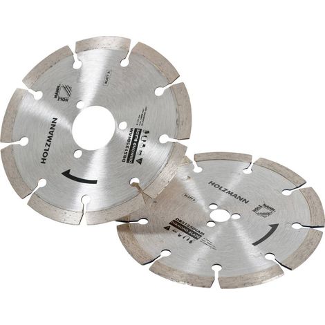 HOLZMANN Jeu de 2 disques diamant pour scie circulaire - Ø 125 mm - alésage 22,23 mm (1/2)