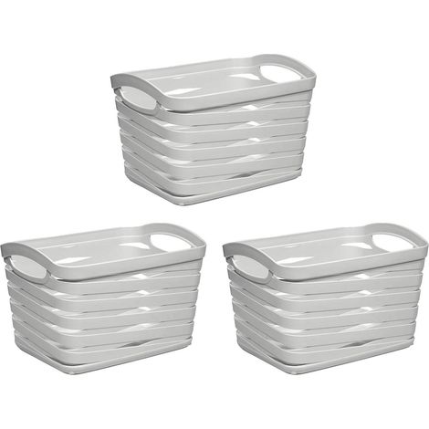 Kit 3 mittelgroße rechteckige Körbe 1,5 Liter 7house