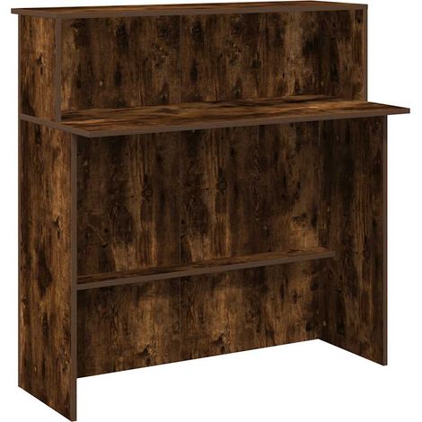 Maison Exclusive - Empfangstheke Räuchereiche 100x50x103,5 cm Hol