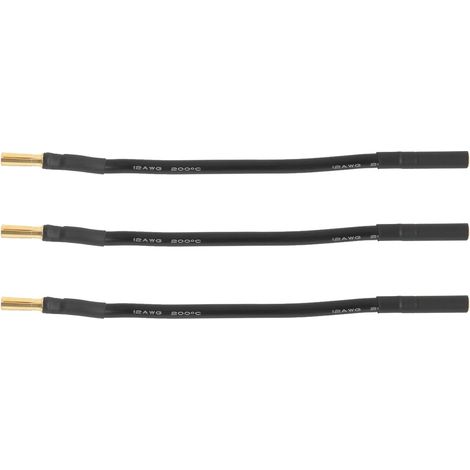 Rallonges Bananes Mâles vers Femelles de 4 Mm 13,5 Cm 12 AWG Câble Extension de Connecteur à Balle Câble Banane Plaqué Or pour Extension vers Moteur (1/5)