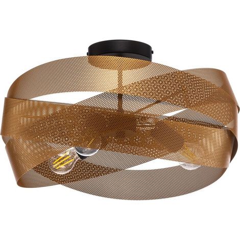 [NEUWERTIG] B-Ware Euluna Deckenleuchte Tornado Goldfarben ø 50 Cm Deckenlampe Lampe Leuchte Spot (1/2)