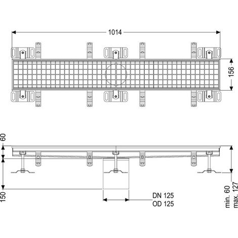 KESSEL 6115100 Gouttière à caisson Ferrofix