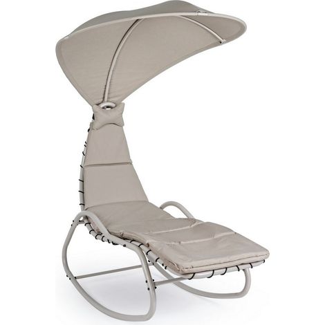 Chaise Longue a Dondolo Baffin colore Avorio (1/3)