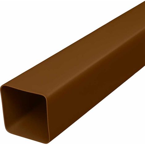 Tubo Bajante 2 m Canalón Cuadrado EUME Blanco 70x70 - Ferroplast Color: Marrón