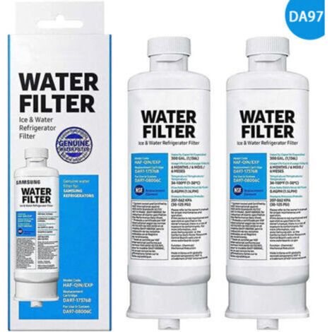 Lot de 2 Filtres à eau de Réfrigérateur de Rechange DA97-17376B DA97-08006C HAF-QIN HAF-QIN/EXP pour réfrigérateurs Multi-Portes