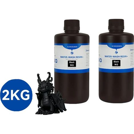 Resina fotopolimerica, sicura da usare, ottimizzata per la stampa LCD, 2 kg, nera (1/2)