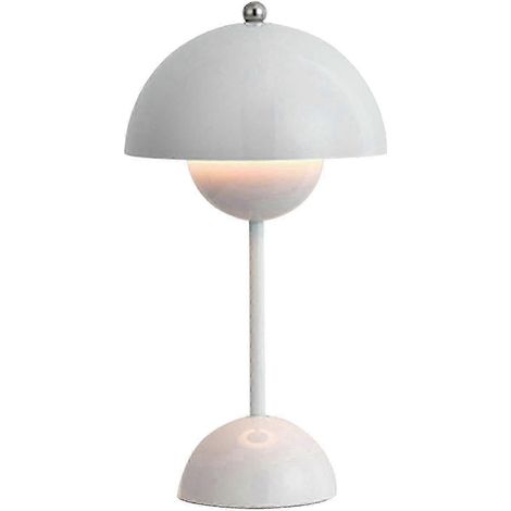 Lampe de table nordique danoise, bouton de fleur rechargeable, langue germanique du Nord