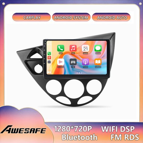 AWESAFE Radio de Coche Android 13 2GB+32GB para Focus MK1 (1998-2004) Pantalla Táctil de 9'' con CarPlay GPS Bluetooth Android Auto (1/5)