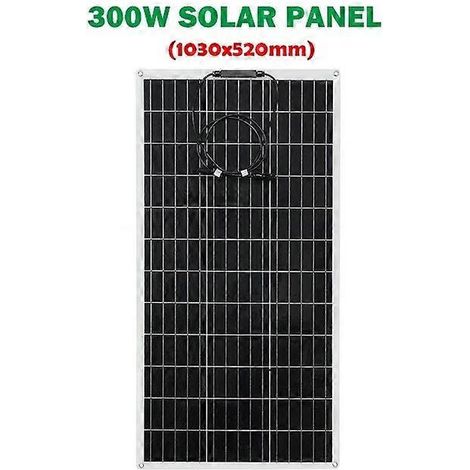 Panneau solaire flexible 600 W / 300 W kit chargeur de batterie 12 V système photovoltaïque pour voiture bateau camping-car 1 pièce - 300 W (1/5)