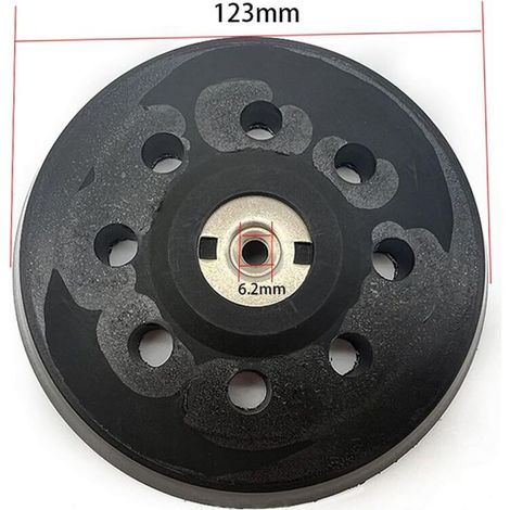 Schleifpad, 125 mm Schleifpad, Pad für Metabo SXE 325 Intec 425 Turbotec 631220000 (Schwarz) (1/5)