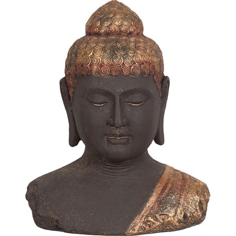 Figura decorativa Buda magnesio moderno estatuilla negro y dorado Carum